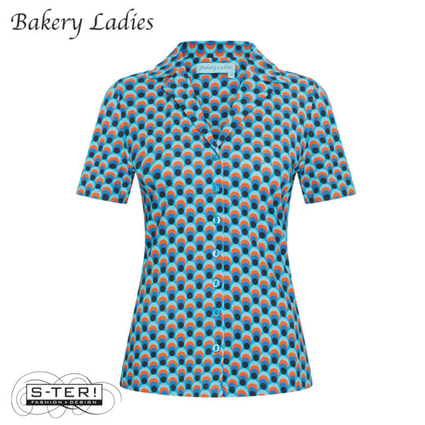 S2.5 Bakery Ladies Blouse PEGGY BL51OCE107 drop BLUE CURACAO - Afbeelding 2