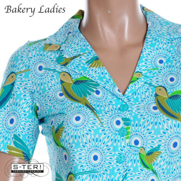 S2.3 Bakery Ladies Blouse PEGGY BL51OCE107 KOLIBRI MENTHOL - Afbeelding 4