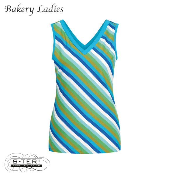 S2.10 Bakery Ladies Singlet SIMONE BL51YDC100 STRIPE MENTHOL - Afbeelding 2