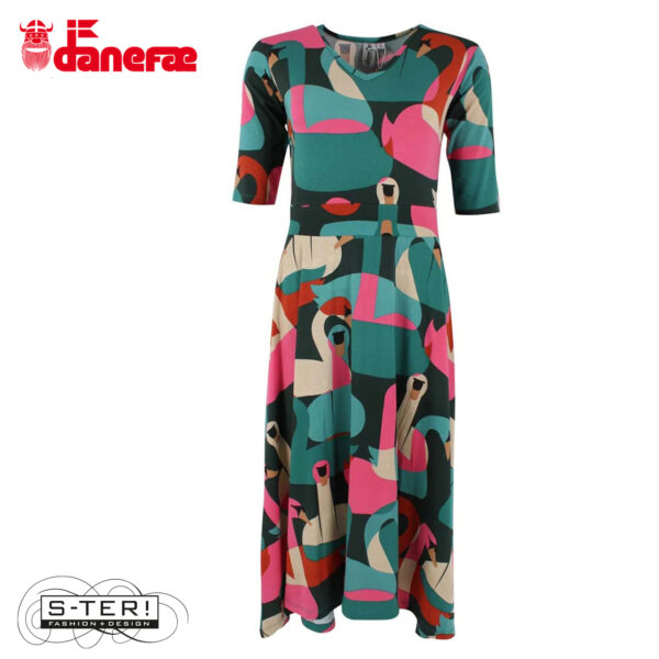 S5.5 danefae DANANDERSEN MODAL dress DEEP FOREST SWANOSCOPE - Afbeelding 2