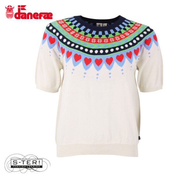 S5.8 DANEFAE danehope cotton knit sweater tee chalk - Afbeelding 2