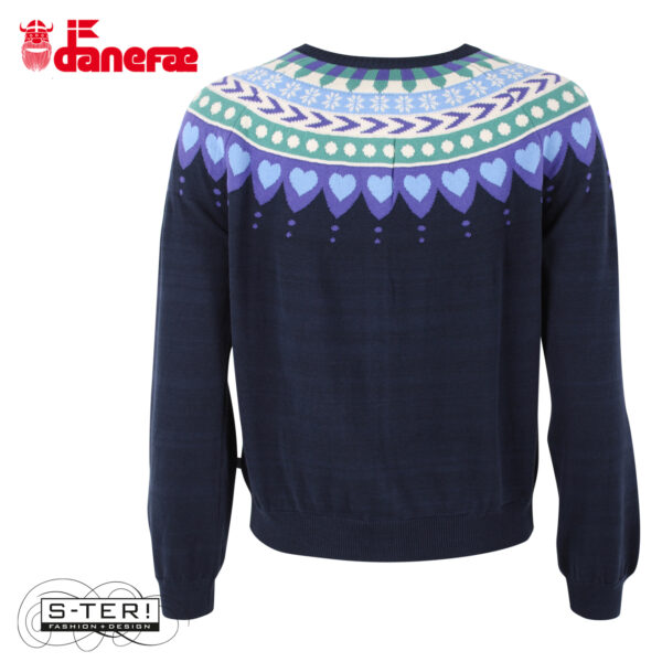 S5.6 DANEFAE danesweetheart cotton knit cardigan dk navy - Afbeelding 3