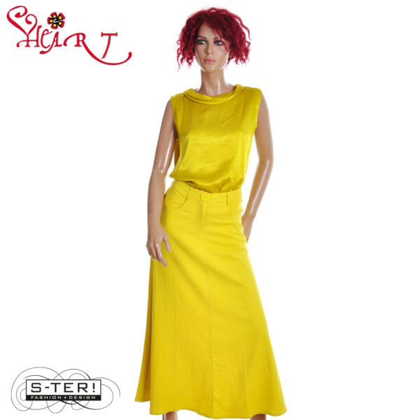 S26.7 HEART VICTORIA SKIRT FA007 LNS17 A70 MELLOW YELLOW