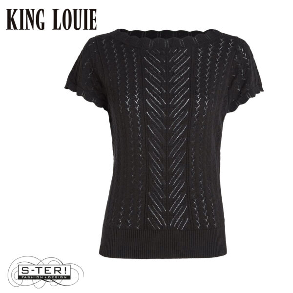 S9.19 King Louie audrey top rocky ajour 09640 black - Afbeelding 3