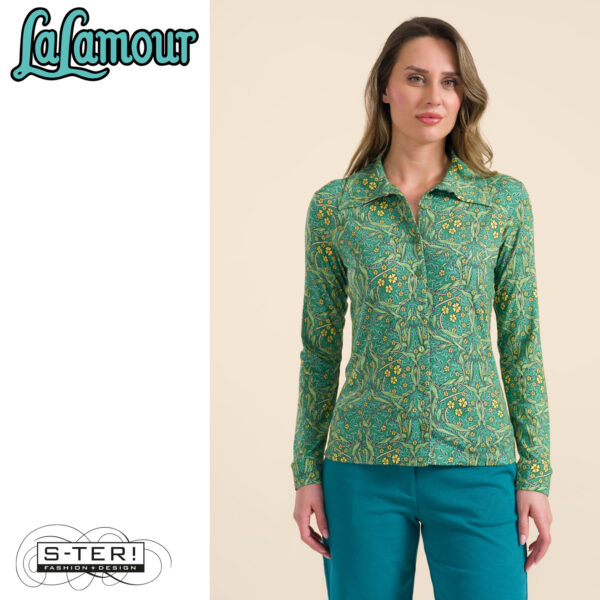 S31.9 Lalamour Sarah blouse LS LASU25131 curly wurly - Afbeelding 2