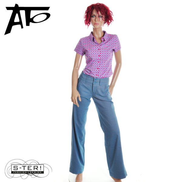 B1.39 Ato Berlin Hose Lilia CO/EL 19/000 BL/GR