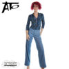 B1.39 Ato Berlin Hose Lilia CO/EL 19/000 BL/GR - Afbeelding 2