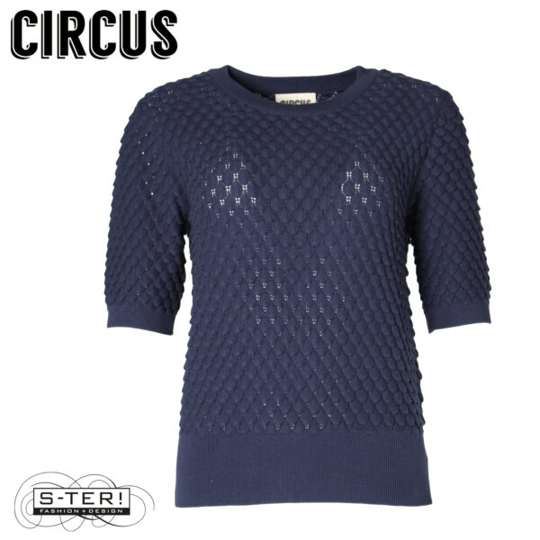 S37.13 Circus top KNIT CK135 NAVY - Afbeelding 2