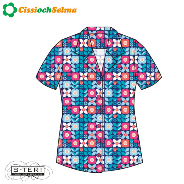 S32.5 Cissi och Selma margit shirt ängmark blâ - Afbeelding 3