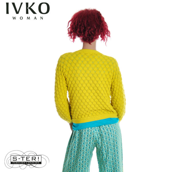S8.15 Ivko solid cardigan structure pattern 251410.050 yellow - Afbeelding 7