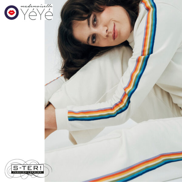 S13.4 Mademoiselle Yéyé RAINBOW LOVER JACKET 51611 WHITE - Afbeelding 3