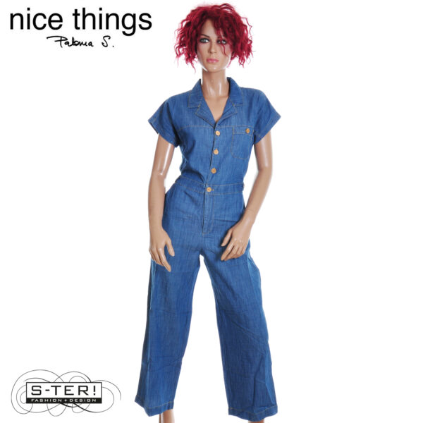 S38.48 Nice Things denim jumpsuit WWU105 light denim
