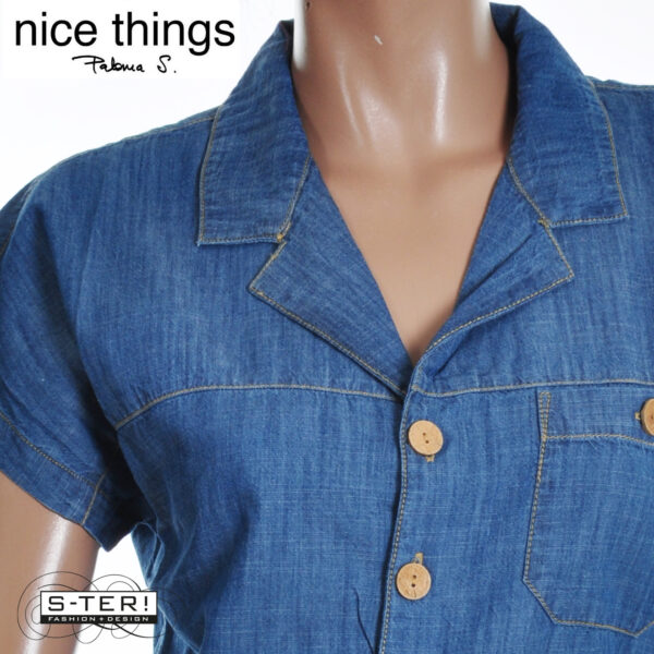 S38.48 Nice Things denim jumpsuit WWU105 light denim - Afbeelding 2