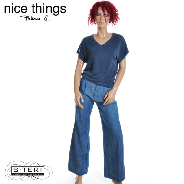 S38.50 Nice Things denim pants with pleats WWU106 light denim - Afbeelding 6