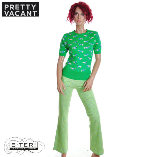 S39.11  PRETTY VACANT SAUSAGE DOG JACQUARD KNIT TOP - Afbeelding 3