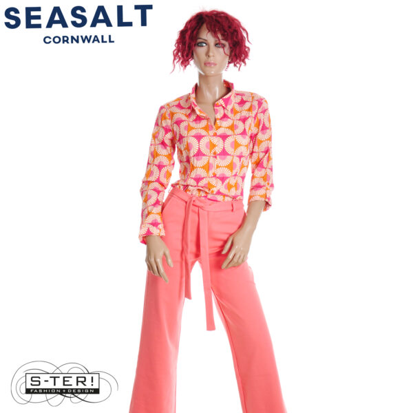 S7.45 Seasalt Cornwall Larissa Shirt sun geo marigold - Afbeelding 3