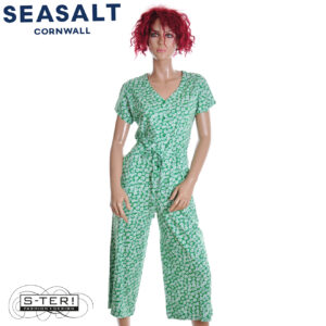 S7.50 Seasalt Cornwall Rose trellis jumpsuit screenprint daisy island