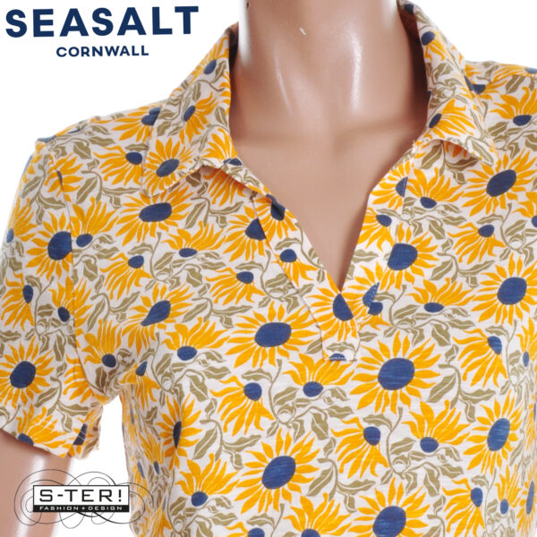 S7.51 Seasalt Cornwall  S/S wavecrest shirt bold sunflower daylily - Afbeelding 3