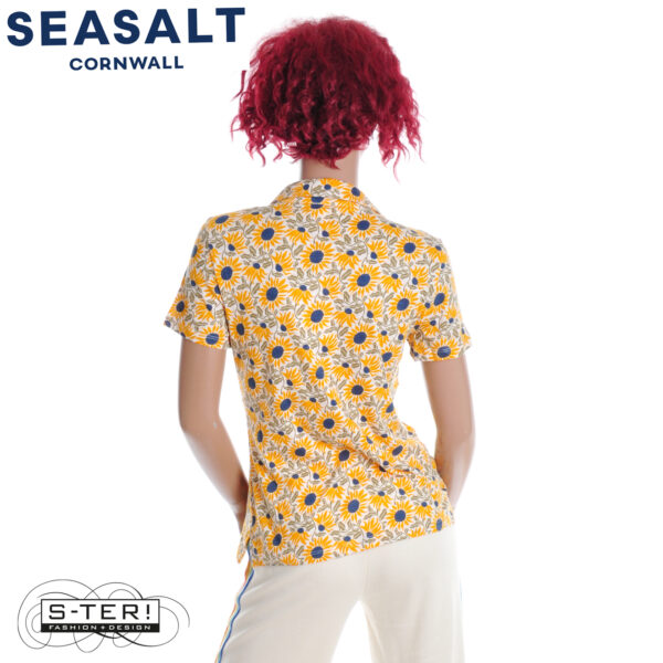 S7.51 Seasalt Cornwall  S/S wavecrest shirt bold sunflower daylily - Afbeelding 4