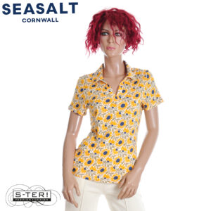 S7.51 Seasalt Cornwall  S/S wavecrest shirt bold sunflower daylily
