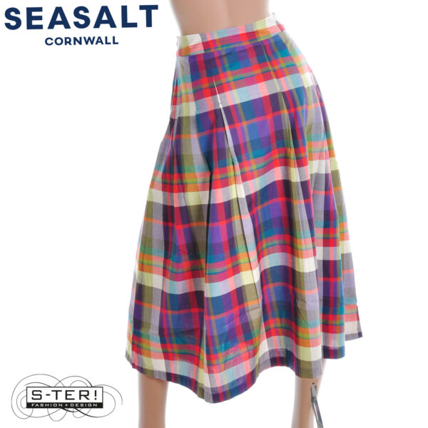 S7.43 Seasalt Cornwall Jamboree skirt florabunda multi damson - Afbeelding 4