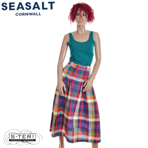 S7.43 Seasalt Cornwall Jamboree skirt florabunda multi damson - Afbeelding 3