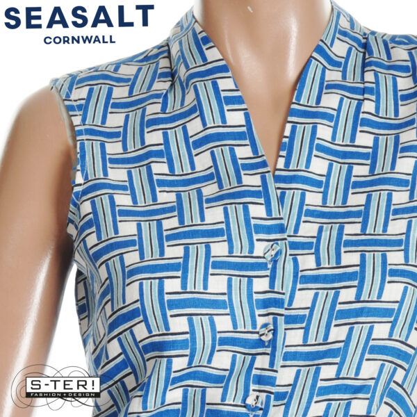 S7.52 Seasalt Cornwall sleeveless carved wood dress deck weave cargo - Afbeelding 3