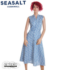S7.52 Seasalt Cornwall sleeveless carved wood dress deck weave cargo