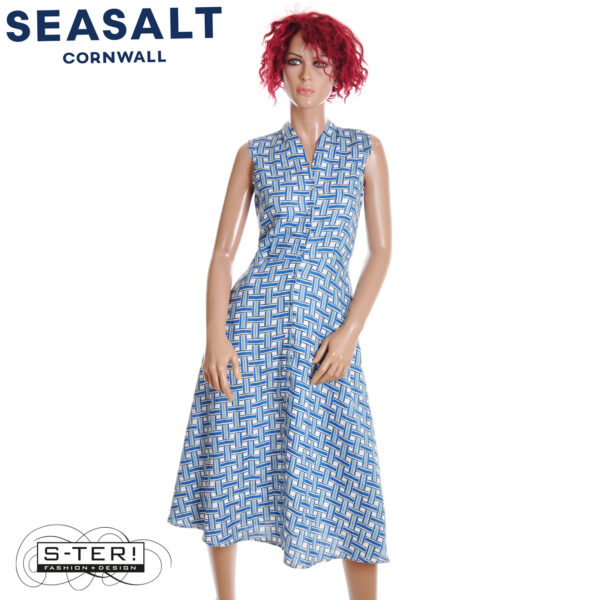 S7.52 Seasalt Cornwall sleeveless carved wood dress deck weave cargo