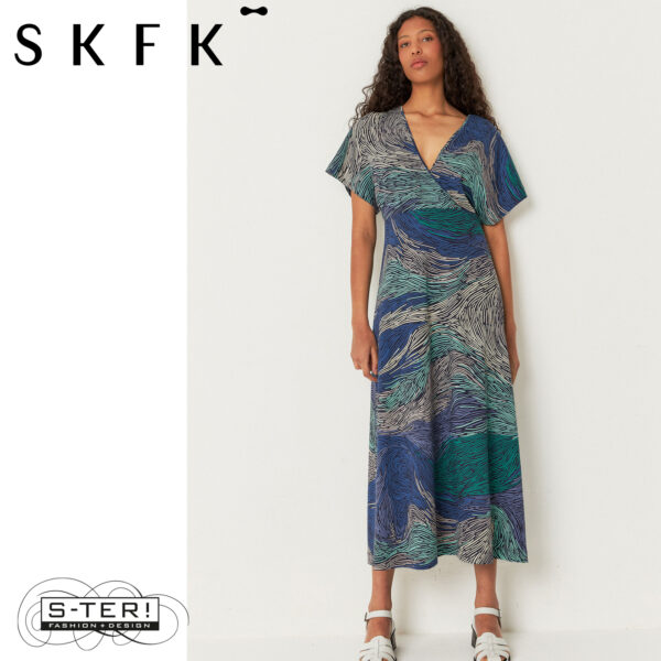 S16.25 SKFK LEIRE GOTS DRESS SDR01482 STREAM - Afbeelding 3