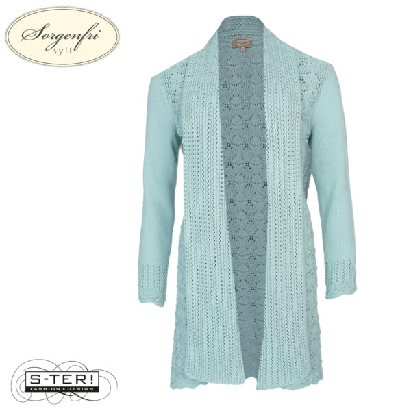 S11.1 SORGENFRI EBBIE CARDIGAN 02251-0100 TURQUOISE - Afbeelding 2