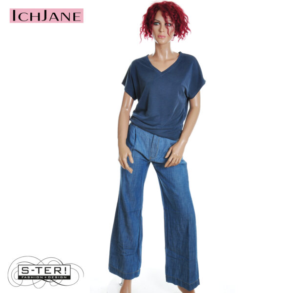 S10.2 Ich Jane T-SHIRT KAREN NAVY MODAL - Afbeelding 5