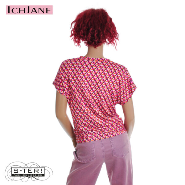 S10.1 Ich Jane T-SHIRT KAREN raute orange - Afbeelding 2