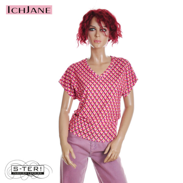 S10.1 Ich Jane T-SHIRT KAREN raute orange