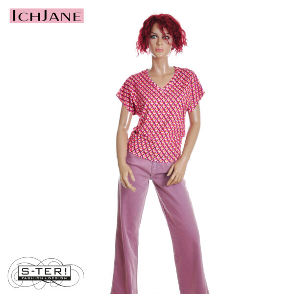 S10.1 Ich Jane T-SHIRT KAREN raute orange - Afbeelding 3