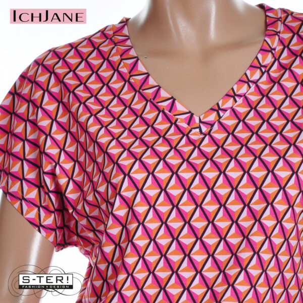 S10.1 Ich Jane T-SHIRT KAREN raute orange - Afbeelding 4