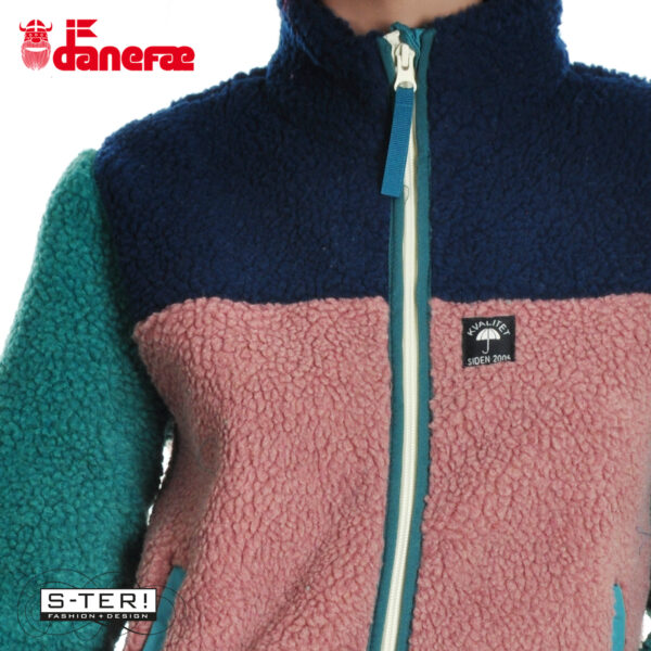 S5.1 DANEFAE danebirk fleece zip up dk navy light slate dk rose - Afbeelding 9