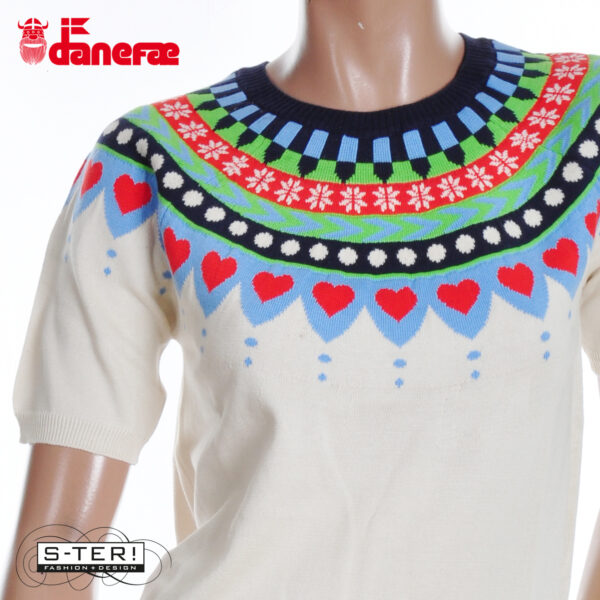 S5.8 DANEFAE danehope cotton knit sweater tee chalk - Afbeelding 7