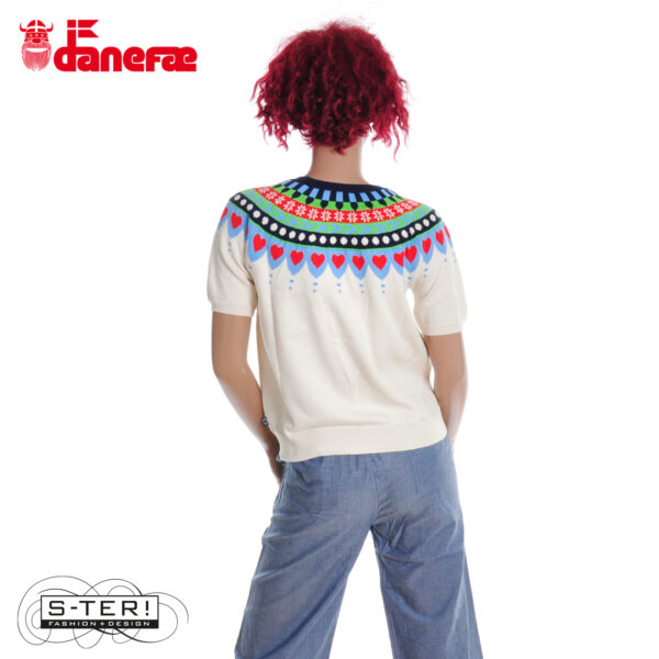 S5.8 DANEFAE danehope cotton knit sweater tee chalk - Afbeelding 6