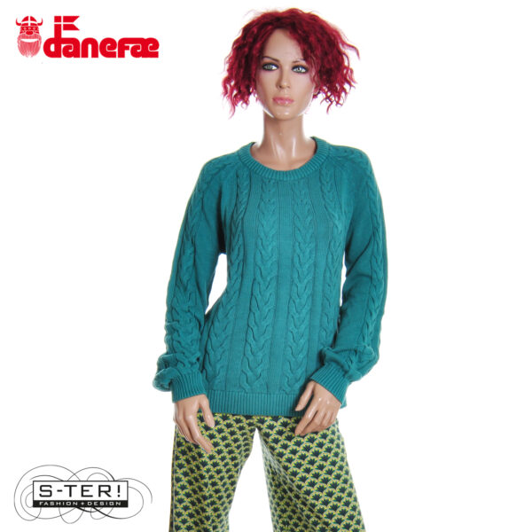 S5.3 DANEFAE danetwister cable sweater light slate