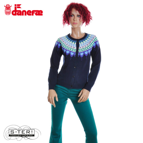 S5.6 DANEFAE danesweetheart cotton knit cardigan dk navy