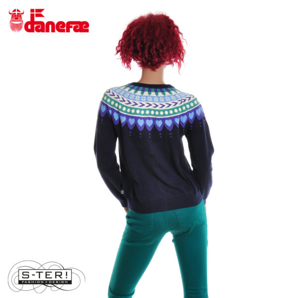 S5.6 DANEFAE danesweetheart cotton knit cardigan dk navy - Afbeelding 7