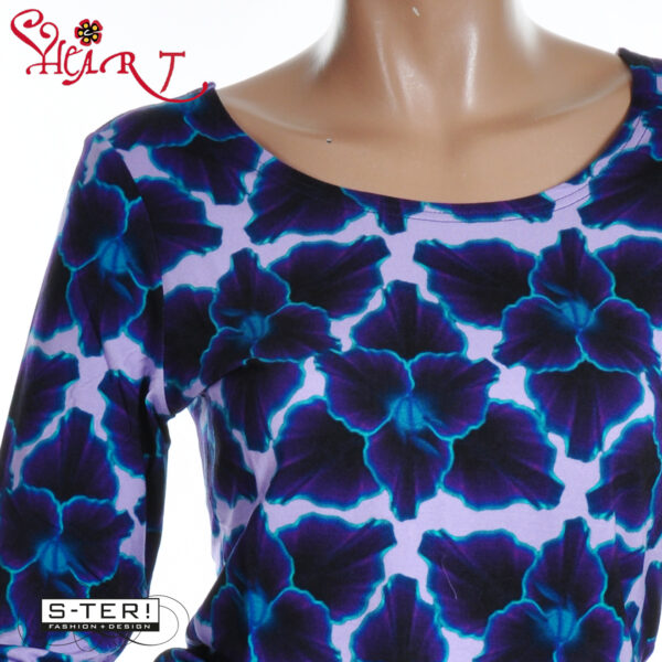 S26.21 HEART basic shirt 3/4 sleeve top HA036 TPFA19 A01 PURPLE - Afbeelding 3