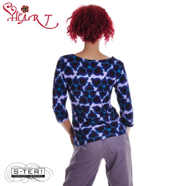 S26.21 HEART basic shirt 3/4 sleeve top HA036 TPFA19 A01 PURPLE - Afbeelding 2