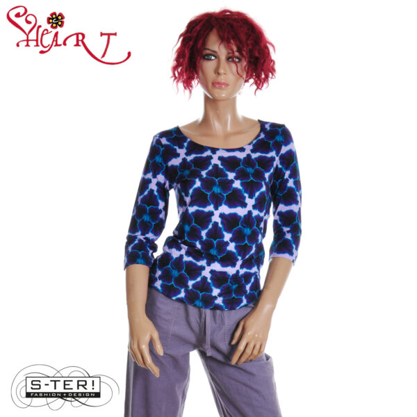 S26.21 HEART basic shirt 3/4 sleeve top HA036 TPFA19 A01 PURPLE