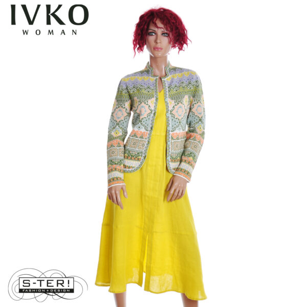 S8.7 Ivko jacquard jacket morocco pattern 251710/060 pastel green - Afbeelding 8
