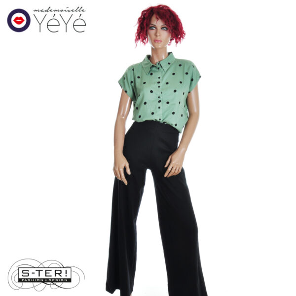 S13.2 Mademoiselle Yéyé AND NOW BLOUSE 51222C GREEN - Afbeelding 4