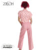 S21.23 Zilch BLOUSE SHORT SLEEVE 51RAC15.049P SKETCH ROSEWATER - Afbeelding 7