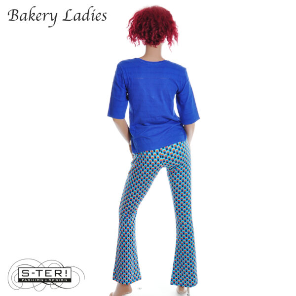 S2.8 Bakery Ladies FLARED PANTS BL51TCE400 drop BLUE CURACAO - Afbeelding 3