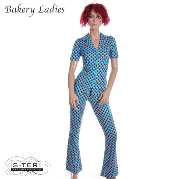 S2.8 Bakery Ladies FLARED PANTS BL51TCE400 drop BLUE CURACAO - Afbeelding 7